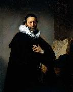 REMBRANDT Harmenszoon van Rijn Portrait of Johannes Wtenbogaert, oil on canvas